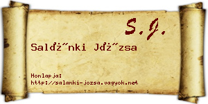 Salánki Józsa névjegykártya